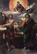 DOSSI, Dosso The Virgin Appearing to Sts John the Baptist and John the Evangelist dfg oil